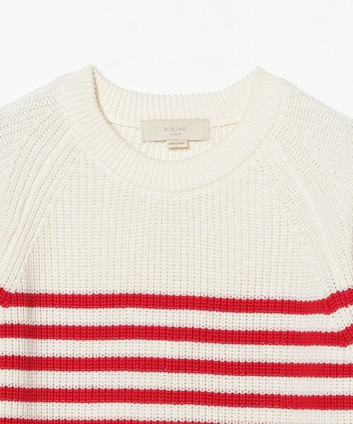 B:MING by BEAMS（ビーミングバイビームス）の「B:MING by BEAMS / リライズ ボーダー プルオーバー（ニット/セーター・レディース・サックスブルー/レッド/ネイビー・FREE）」の18枚目の写真