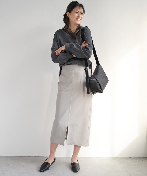 ikka（イッカ）の「PUハーフムーンミニショルダーバッグ（ショルダーバッグ・レディース・オフホワイト/グリーン/オレンジ/ブラック/ダークグリーン/グレー/イエロー/グリーン系その他・FREE）」の13枚目の写真