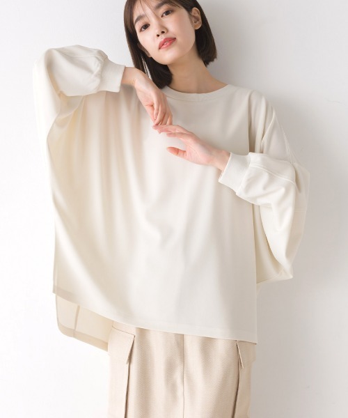OMNES（オムネス）の「梨地ドルマンスリーブプルオーバー長袖（その他トップス・レディース・ベージュ/アイボリー/ブラック/ブルー・FREE）」の11枚目の写真