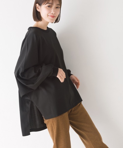 OMNES（オムネス）の「梨地ドルマンスリーブプルオーバー長袖（その他トップス・レディース・ベージュ/アイボリー/ブラック/ブルー・FREE）」の9枚目の写真