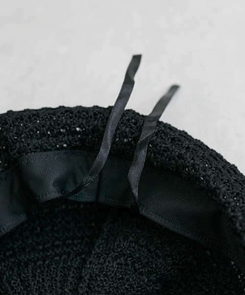 DISCOAT（ディスコート）の「柄編みクロシェベレー帽（ハンチング/ベレー帽・レディース・ブラック/ベージュ・FREE）」の17枚目の写真