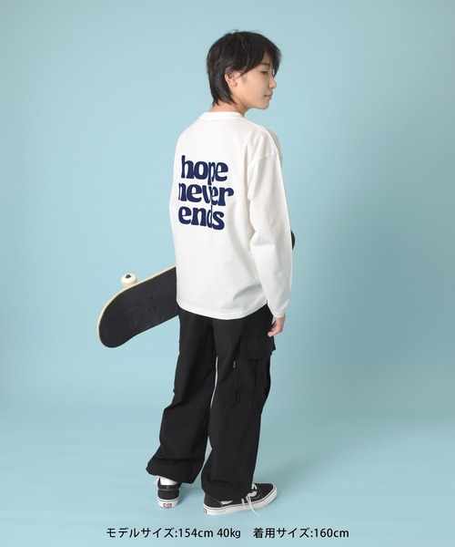 GLAZOS(グラソス)の「【グラコレ】アソートバックプリント長袖Tシャツ(Tシャツ/カットソー・キッズ・グリーン/ブルー/グレー/ブラック/ネイビー/ホワイト・160cm/170cm/150cm/140cm)」の11枚目の写真