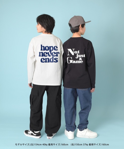 GLAZOS(グラソス)の「【グラコレ】アソートバックプリント長袖Tシャツ(Tシャツ/カットソー・キッズ・グリーン/ブルー/グレー/ブラック/ネイビー/ホワイト・160cm/170cm/150cm/140cm)」の8枚目の写真