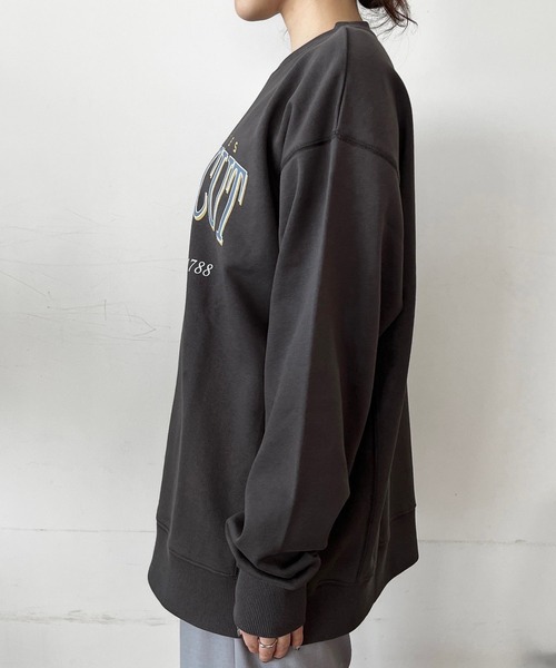 LOWRYS FARM(ローリーズファーム)の「カレッジロゴウラケプルオーバーロングスリーブ 177900(スウェット・レディース・チャコールグレー/ホワイト/グレー/グリーン・FREE)」の20枚目の写真