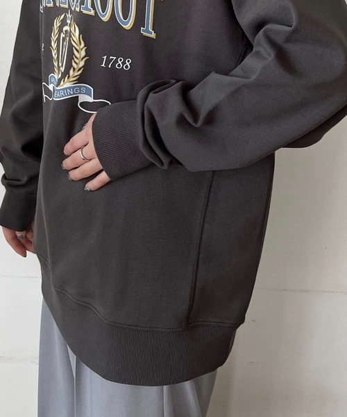 LOWRYS FARM(ローリーズファーム)の「カレッジロゴウラケプルオーバーロングスリーブ 177900(スウェット・レディース・チャコールグレー/ホワイト/グレー/グリーン・FREE)」の18枚目の写真