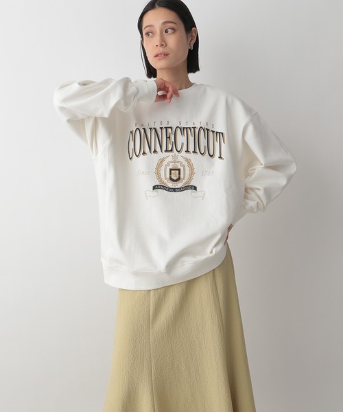 LOWRYS FARM(ローリーズファーム)の「カレッジロゴウラケプルオーバーロングスリーブ 177900(スウェット・レディース・チャコールグレー/ホワイト/グレー/グリーン・FREE)」の8枚目の写真