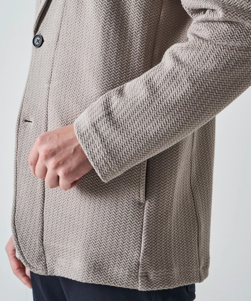TETE HOMME（テットオム）の「ふくれへリンボンカットジャケット（テーラードジャケット・メンズ・チャコールグレー/ベージュ/ブラック・LARGE/MEDIUM/X-LARGE）」の14枚目の写真