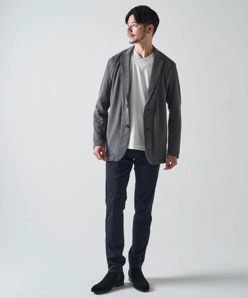 TETE HOMME（テットオム）の「ふくれへリンボンカットジャケット（テーラードジャケット・メンズ・チャコールグレー/ベージュ/ブラック・LARGE/MEDIUM/X-LARGE）」の4枚目の写真