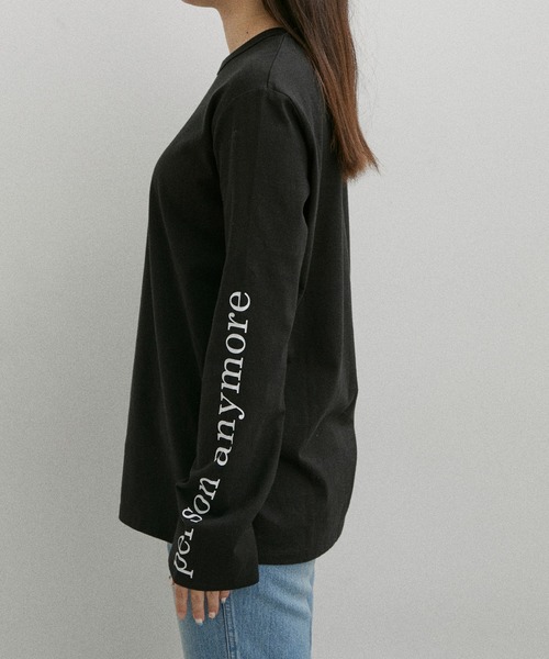ADAM ET ROPE'(アダムエロペ)の「スリーブプリントロンT(Tシャツ/カットソー・レディース・ホワイト/ブラック・FREE)」の11枚目の写真
