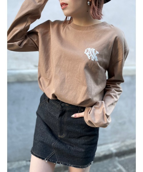 ENVYM(アンビー)の「ENVYMロンT(Tシャツ/カットソー・レディース・ホワイト/ブラック/ベージュ・FREE)」の3枚目の写真