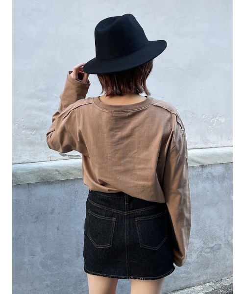 ENVYM(アンビー)の「ENVYMロンT(Tシャツ/カットソー・レディース・ホワイト/ブラック/ベージュ・FREE)」の8枚目の写真