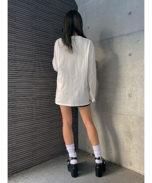 ENVYM(アンビー)の「ENVYMロンT(Tシャツ/カットソー・レディース・ホワイト/ブラック/ベージュ・FREE)」の16枚目の写真
