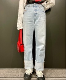   ライトブルー　ルーズデニム ルーズライトブルーデニムパンツ | レディースファッション通販