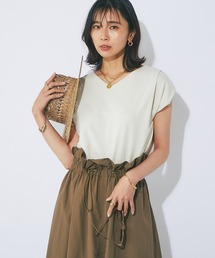 RIVE DROITE | 華奢見え万能カットソー/Vネックタックフレンチカットソー(Tシャツ/カットソー)