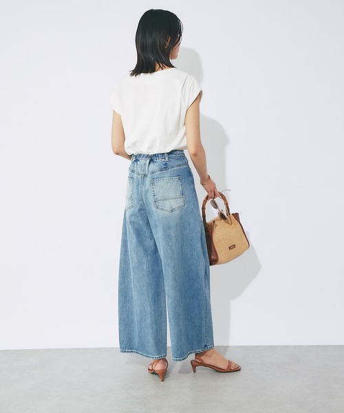 RIVE DROITE（リヴドロワ）の「Vネックタックフレンチカットソー（Tシャツ/カットソー・レディース・チャコールグレー/ミント/ライトベージュ/オフホワイト・FREE）」の7枚目の写真