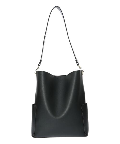 Samansa Mos2 blue（サマンサモスモスブルー）の「合皮ダブルベルトショルダーバッグ（ハンドバッグ・レディース・ブラック/ベージュ/キナリ・ﾌﾘ-）」の3枚目の写真