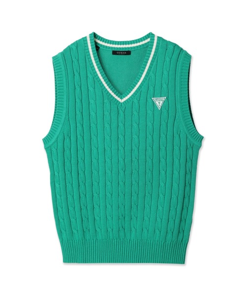 Guess（ゲス）の「Vest Sweater（ベスト・メンズ・アイボリー/グリーン/ネイビー・SMALL/LARGE）」の7枚目の写真