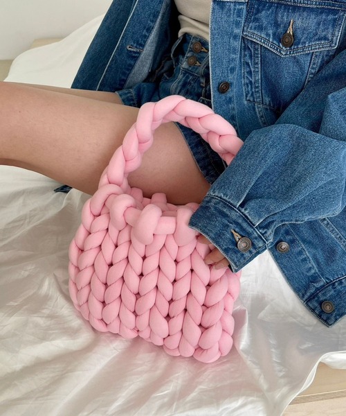 Heather(ヘザー)の「マンドゥBAG 190658(ハンドバッグ・レディース・ブルー/ブラック/アイボリー/ピンク・ONE SIZE)」の1枚目の写真