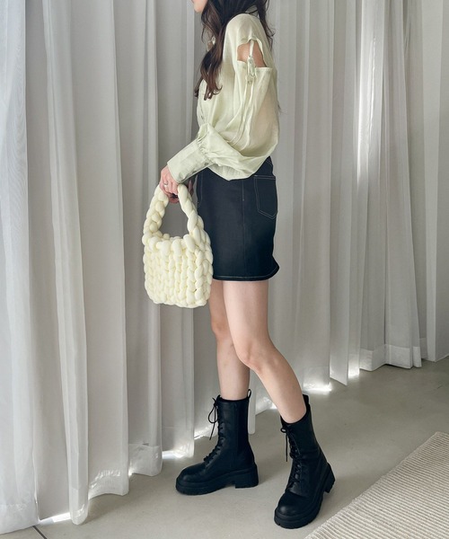 Heather(ヘザー)の「マンドゥBAG 190658(ハンドバッグ・レディース・ブルー/ブラック/アイボリー/ピンク・ONE SIZE)」の11枚目の写真