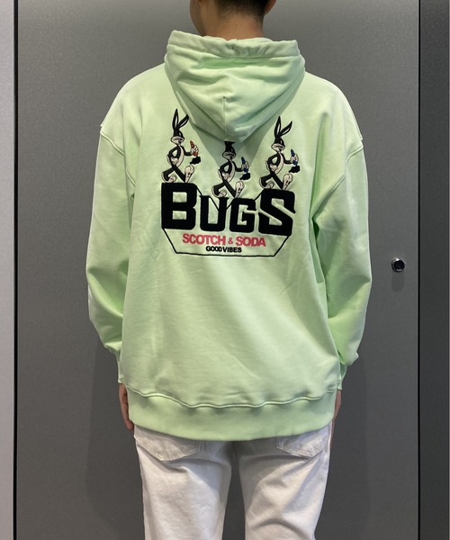 SCOTCH&SODA(スコッチアンドソーダ)の「LOONEY TUNES x SCOTCH & SODA ユニセックスフーディー【172391】(パーカー・メンズ・ライム・SMALL/MEDIUM/LARGE)」の3枚目の写真