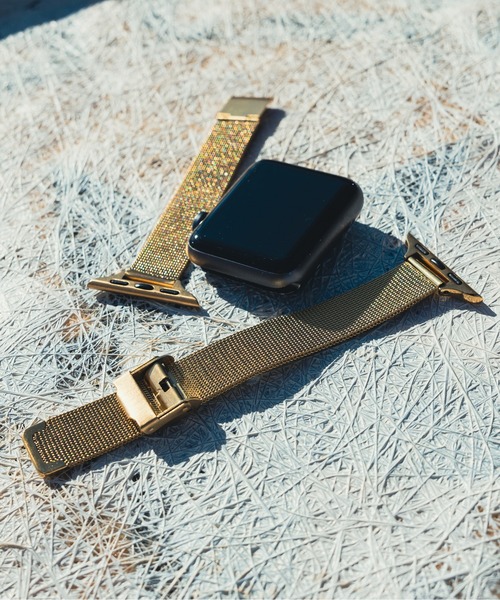 zandy（ズィーアンドワイ）の「zandy ズィー・アンド・ワイ/ Apple Watch【細製ミラネーゼバンド】 アップルウォッチバンド ミラネーゼベルト ステンレス /// loop1（デジタル腕時計・レディース・シルバー/ブラック/ピンクゴールド/ゴールド・S/M）」の4枚目の写真