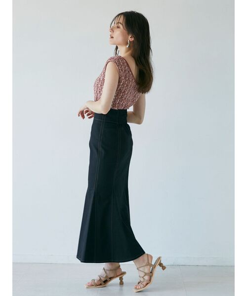 LAGUNAMOON（ラグナムーン）の「テープツイードニットプルオーバー（ニット/セーター・レディース・アイボリー/ライトブルー/ピンク・FREE）」の8枚目の写真