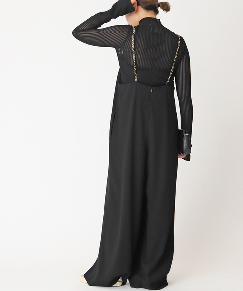ドゥーズィエムクラス　サロペット　黒 Chain Jumpsuit（サロペット/オーバーオール）｜Deuxieme Classe