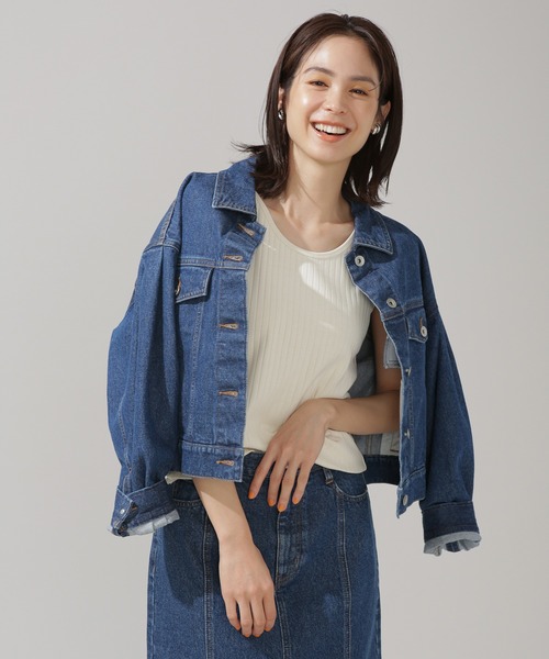 NANO universe(ナノユニバース)の「Anti Soaked 汗染み防止 リブタンクトップ(タンクトップ・レディース・グレー系その他4/チャコール/アイボリー/ブラック・Ⅱ/Ⅰ)」の10枚目の写真