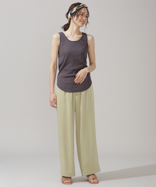 NANO universe(ナノユニバース)の「Anti Soaked 汗染み防止 リブタンクトップ(タンクトップ・レディース・グレー系その他4/チャコール/アイボリー/ブラック・Ⅱ/Ⅰ)」の18枚目の写真