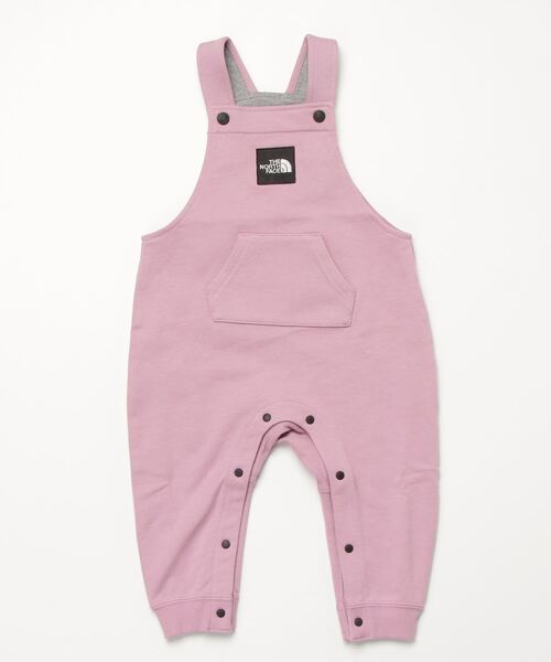 THE NORTH FACE（ザノースフェイス）の「ザ ノース フェイス THE NORTH FACE B Sweat Logo Overall_ベビー スウェットロゴオーバーオール（サロペット/オーバーオール・キッズ・グレー/ダークパープル/オリーブ・90cm/80ｃｍ）」の3枚目の写真
