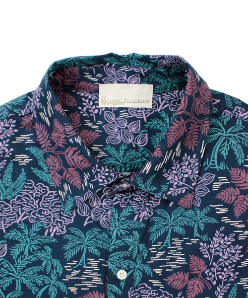 Universal Style Wear(ユニバーサルスタイルウェア)の「Universal Style Wear ローカル アロハ シャツ(シャツ/ブラウス・メンズ・ブラック系2/ネイビー/グリーン/ブラック系1・MEDIUM/LARGE/X-LARGE)」の11枚目の写真