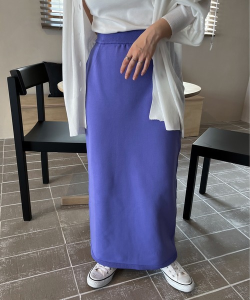 feepur（フェピュール）の「【ハンドウォッシャブル/セットアップ可】ライトウェイトカラータイトスカート（スカート・レディース・ブラック/ブルー/ブラウン/パープル/オレンジ・MEDIUM）」の4枚目の写真