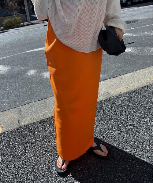 feepur（フェピュール）の「【ハンドウォッシャブル/セットアップ可】ライトウェイトカラータイトスカート（スカート・レディース・ブラック/ブルー/ブラウン/パープル/オレンジ・MEDIUM）」の9枚目の写真