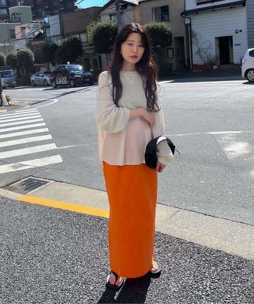 feepur（フェピュール）の「【ハンドウォッシャブル/セットアップ可】ライトウェイトカラータイトスカート（スカート・レディース・ブラック/ブルー/ブラウン/パープル/オレンジ・MEDIUM）」の8枚目の写真