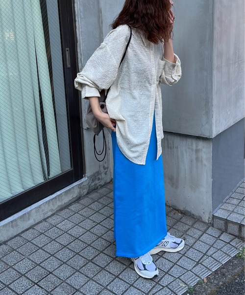 feepur（フェピュール）の「【ハンドウォッシャブル/セットアップ可】ライトウェイトカラータイトスカート（スカート・レディース・ブラック/ブルー/ブラウン/パープル/オレンジ・MEDIUM）」の18枚目の写真