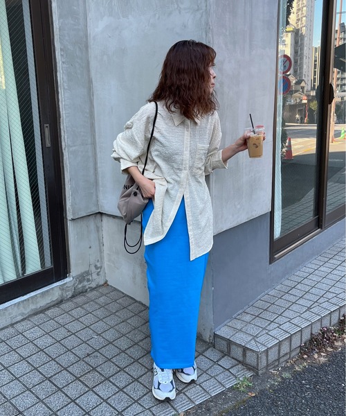 feepur（フェピュール）の「【ハンドウォッシャブル/セットアップ可】ライトウェイトカラータイトスカート（スカート・レディース・ブラック/ブルー/ブラウン/パープル/オレンジ・MEDIUM）」の19枚目の写真