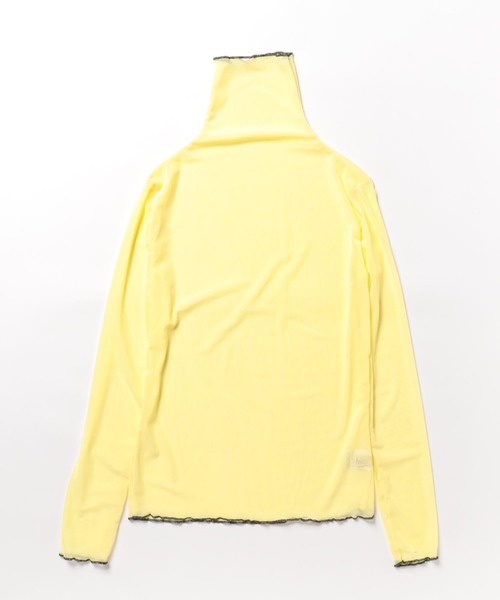 Achic(アシック)の「パイピング配色シアーメロートップス(Tシャツ/カットソー・レディース・イエロー/オレンジ/パープル/ホワイト/グリーン/ブルー/ブラック/アイボリー/ピンク・M)」の16枚目の写真