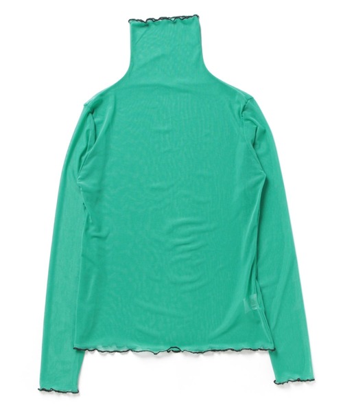 Achic(アシック)の「パイピング配色シアーメロートップス(Tシャツ/カットソー・レディース・イエロー/オレンジ/パープル/ホワイト/グリーン/ブルー/ブラック/アイボリー/ピンク・M)」の19枚目の写真