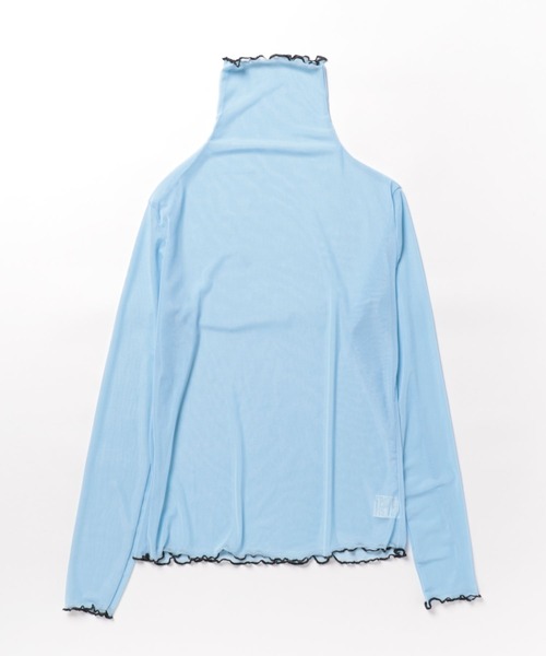 Achic(アシック)の「パイピング配色シアーメロートップス(Tシャツ/カットソー・レディース・イエロー/オレンジ/パープル/ホワイト/グリーン/ブルー/ブラック/アイボリー/ピンク・M)」の20枚目の写真