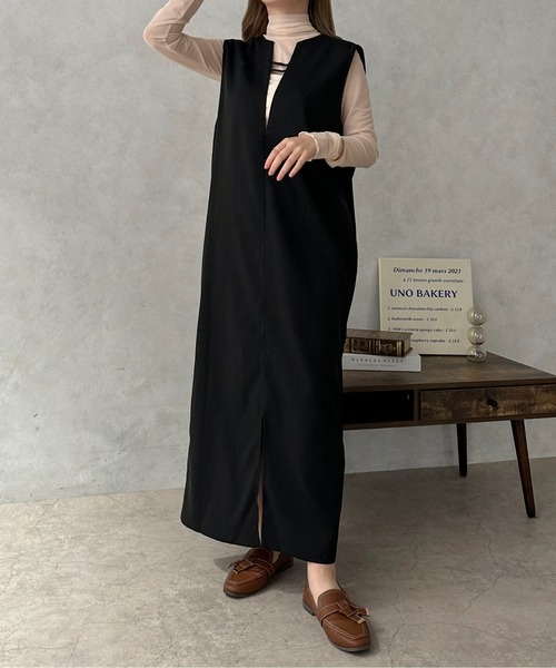 apres jour clair(アプレジュールクレア)の「【apres jour clair】2WAYジャンスカ【ZOZOTOWN限定アイテム】(ジャンパースカート・レディース・ライトベージュ/グレイッシュベージュ/ブラック/ライトブラウン・フリー/X-LARGE)」の20枚目の写真