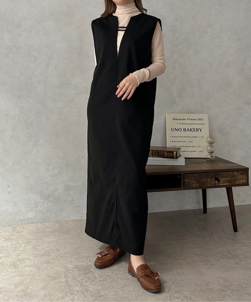 apres jour clair(アプレジュールクレア)の「【apres jour clair】2WAYジャンスカ【ZOZOTOWN限定アイテム】(ジャンパースカート・レディース・ライトベージュ/グレイッシュベージュ/ブラック/ライトブラウン・フリー/X-LARGE)」の21枚目の写真