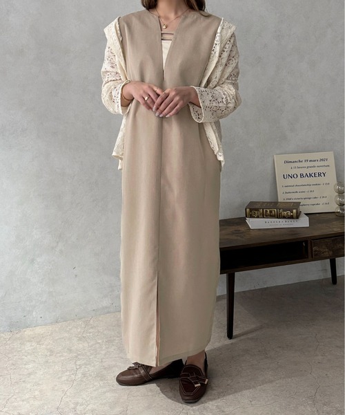 apres jour clair(アプレジュールクレア)の「【apres jour clair】2WAYジャンスカ【ZOZOTOWN限定アイテム】(ジャンパースカート・レディース・ライトベージュ/グレイッシュベージュ/ブラック/ライトブラウン・フリー/X-LARGE)」の18枚目の写真