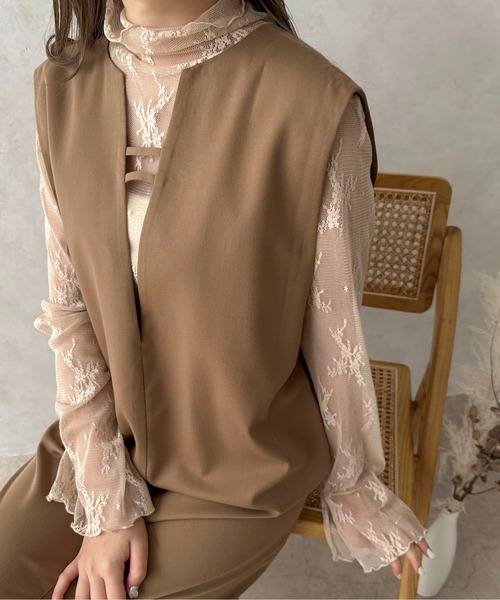 apres jour clair(アプレジュールクレア)の「【apres jour clair】2WAYジャンスカ【ZOZOTOWN限定アイテム】(ジャンパースカート・レディース・ライトベージュ/グレイッシュベージュ/ブラック/ライトブラウン・フリー/X-LARGE)」の9枚目の写真