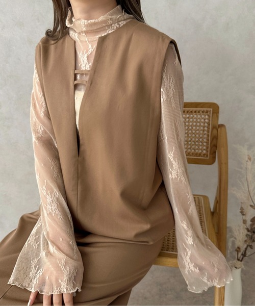 apres jour clair(アプレジュールクレア)の「【apres jour clair】2WAYジャンスカ【ZOZOTOWN限定アイテム】(ジャンパースカート・レディース・ライトベージュ/グレイッシュベージュ/ブラック/ライトブラウン・フリー/X-LARGE)」の14枚目の写真