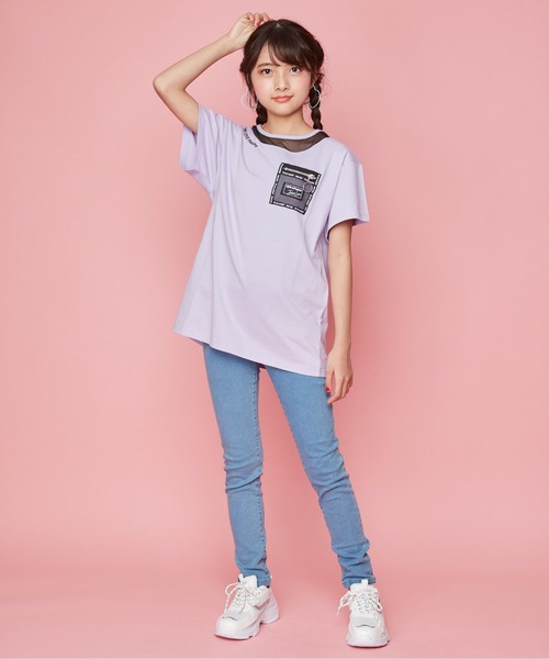 ラブレボリューション　Tシャツ 160cm  3点セット JENNI love（ジェニィラブ）の「メッシュポケット付きロング丈T