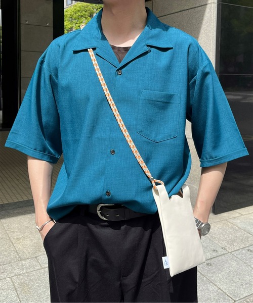 CPCM(シーピーシーエム)の「杢調半袖開襟シャツ(シャツ/ブラウス・メンズ・チャコールグレー/ホワイト/グリーン・MEDIUM/LARGE)」の3枚目の写真