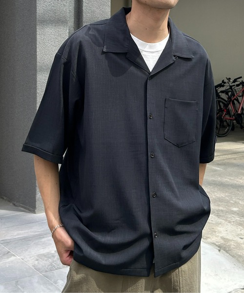 CPCM(シーピーシーエム)の「杢調半袖開襟シャツ(シャツ/ブラウス・メンズ・チャコールグレー/ホワイト/グリーン・MEDIUM/LARGE)」の11枚目の写真