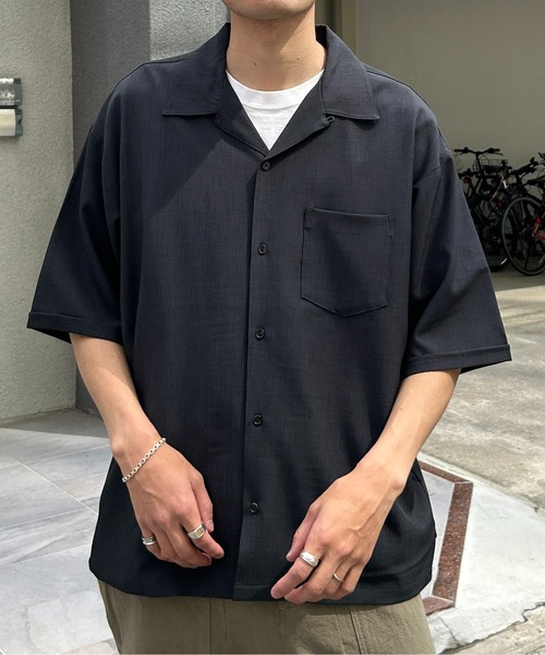 CPCM(シーピーシーエム)の「杢調半袖開襟シャツ(シャツ/ブラウス・メンズ・チャコールグレー/ホワイト/グリーン・MEDIUM/LARGE)」の13枚目の写真