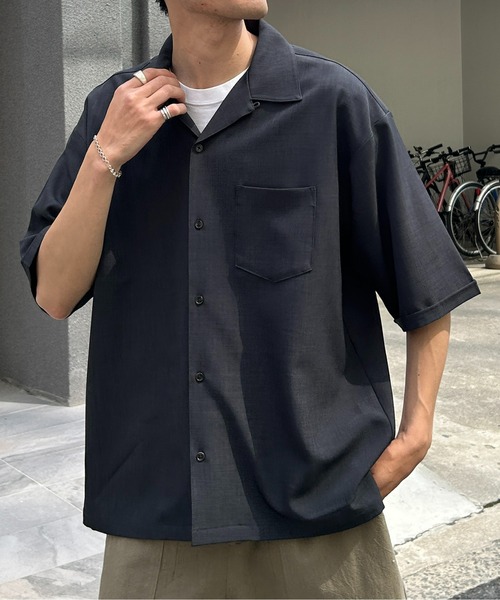 CPCM(シーピーシーエム)の「杢調半袖開襟シャツ(シャツ/ブラウス・メンズ・チャコールグレー/ホワイト/グリーン・MEDIUM/LARGE)」の10枚目の写真