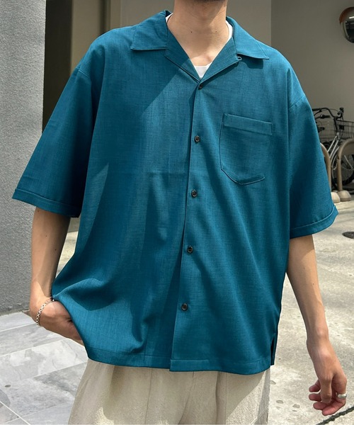 CPCM(シーピーシーエム)の「杢調半袖開襟シャツ(シャツ/ブラウス・メンズ・チャコールグレー/ホワイト/グリーン・MEDIUM/LARGE)」の16枚目の写真